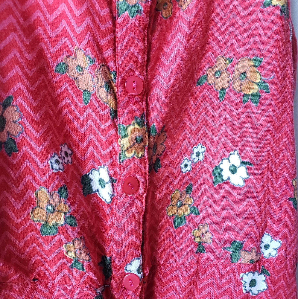 Floral Button-down summer dress
